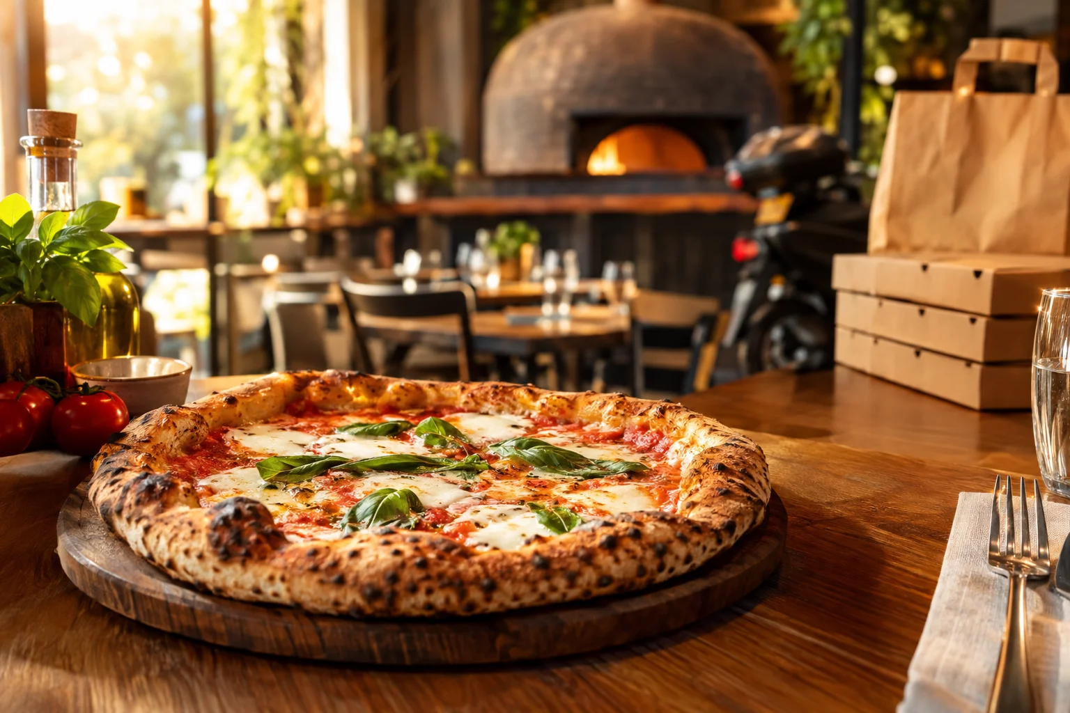 Pizza artisanale sortie du four chez Milano pizza à Coudekerque-Branche